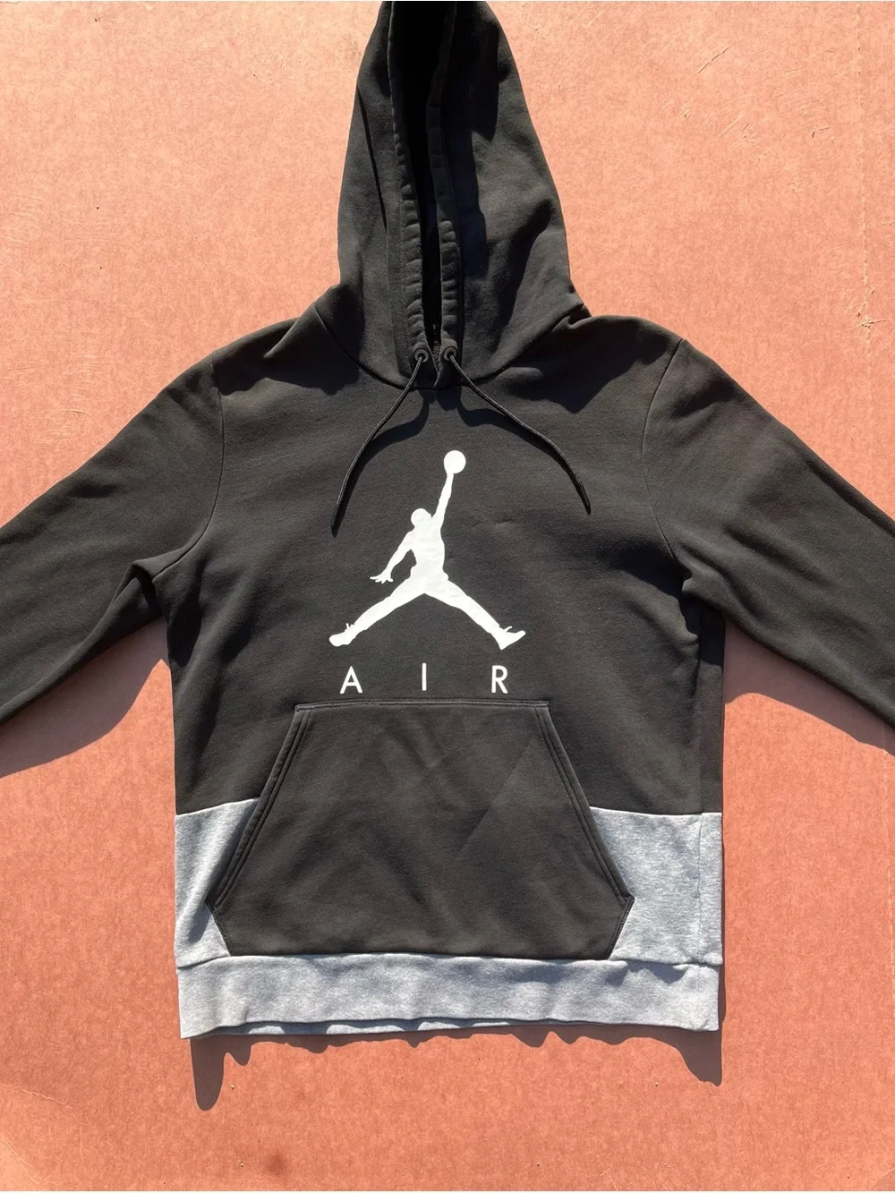 Nike Air Jordan Black & Gray Pullover Hoodie | Men’s Large
